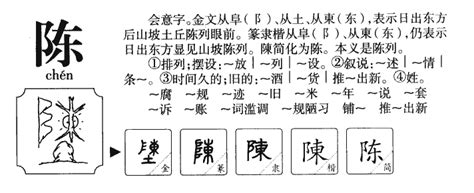 陈五行|陈的五行属什么,陈字的五行属性,陈的寓意